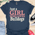 Just a girl who loves bulldogs - V9 - Blocky T-Shirt
